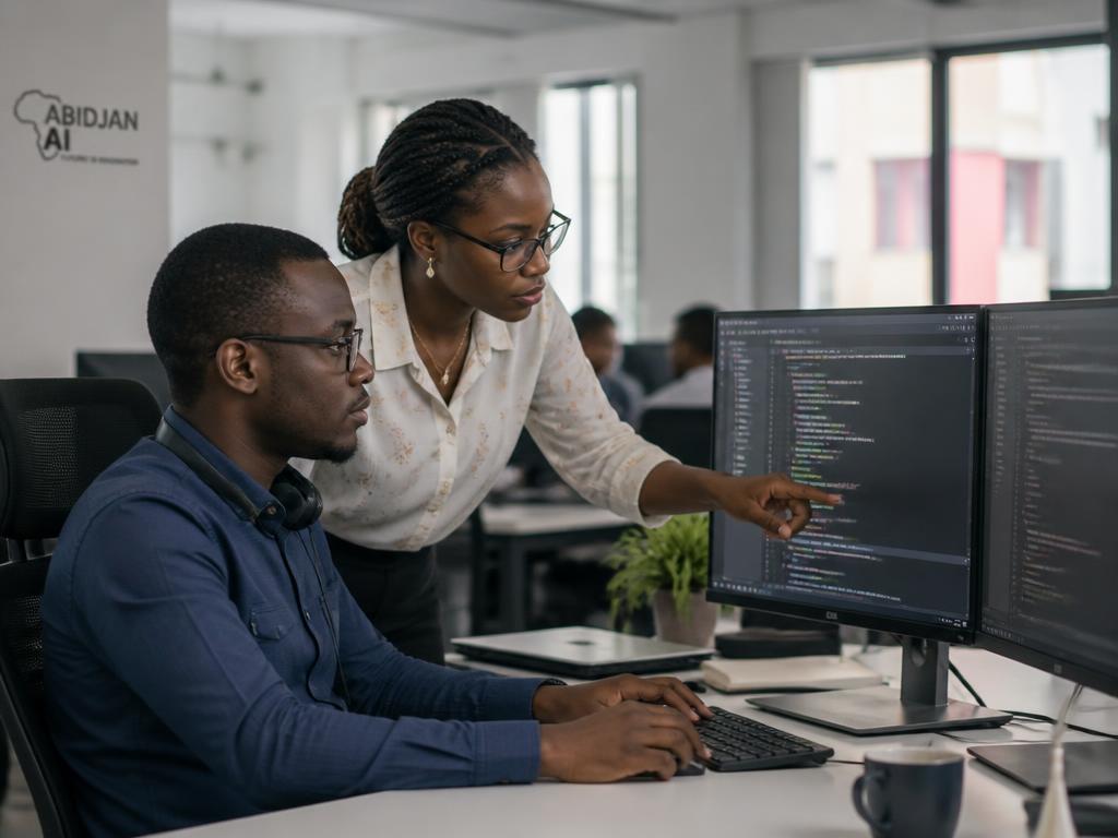 Développeur travaillant sur une solution logicielle